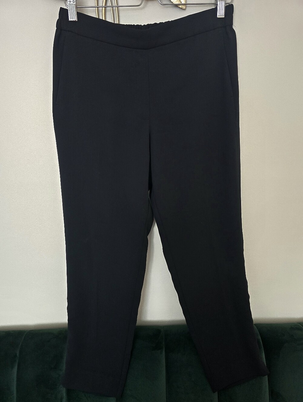 J. Crew Black Cropped Straight-Leg Pants Size 8
